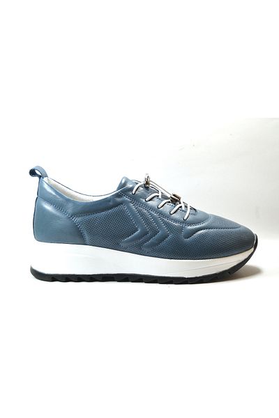 Beety 23BY83.K88-B Pantofi ortopedici casual pentru femei, din piele naturală, albastru, cu talpă înaltă