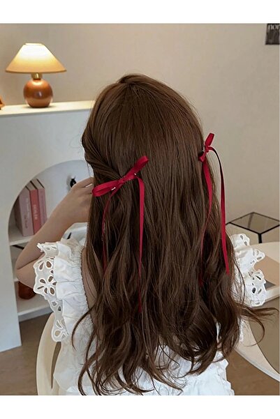 Pambık Aksesuar 29 Ekim 2li Saten Fiyonk Toka - Kırmızı 23 Nisan Tokası