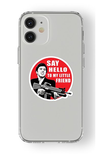 Multitronic حافظة شفافة مطبوعة بتصميم ندبة متوافقة مع هاتف iPhone 12 Mini