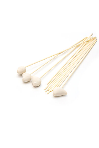 Missi 12'li Kuş Taşlı Beyaz Suni Kamış