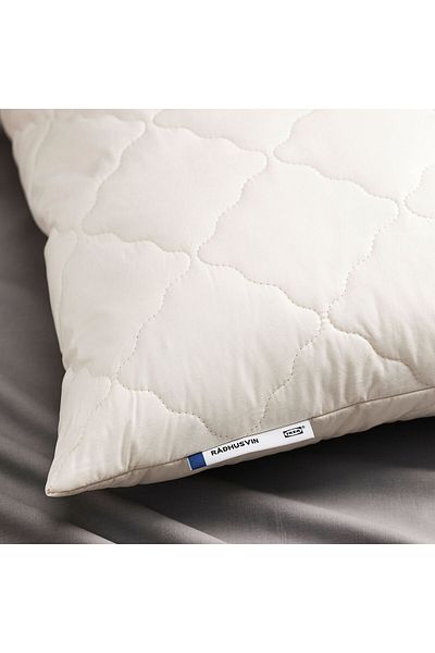 IKEA 50x60 cm Off-White Side and Back Sleeping Dense Padded Pillow - Ideal for Sleepers
