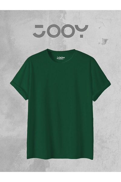 Jooy Company Green Crew Neck Oversize Boyfriend Basic Tshirt