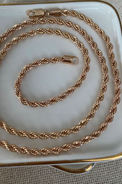 fuya design Thick Twisted Steel Necklace