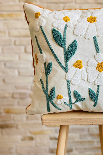 SWITA Κάλυμμα μαξιλαριού ριχτάρι με κέντημα 4 τεμαχίων σε συνδυασμό με γροθιά στο σπίτι (panch)