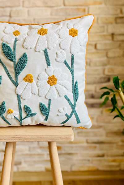 SWITA Home Design 4-Piece Combination Punch Embroidered Throw Pillow Cover (panch)