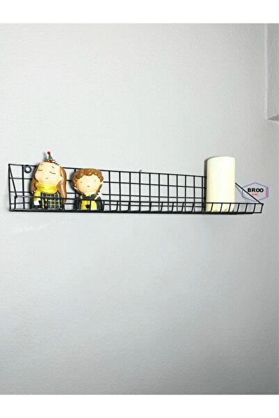 BROOHOME ORTA DUVAR RAF 43cmX12cmX12cm, TEL RAF Takı Baharatlık Düzenleyici B...