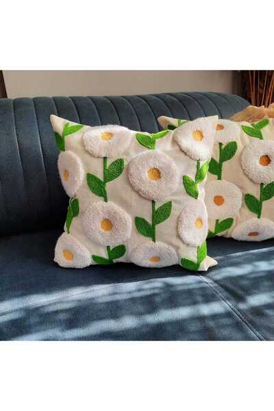 FN Punch Embroidered 2 Pieces Throw Pillow Cover