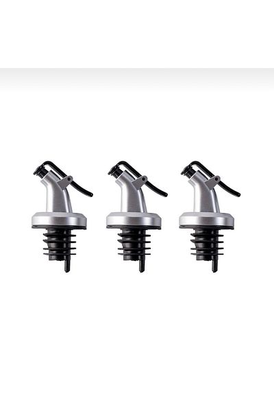 Kitchen Pembelia 3-Piece Silver Oil Cap Drip-Free Head