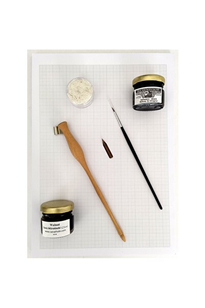 Sanathobi Copperplate başlangıç seti, gölge yazı, kaligrafi yazı seti