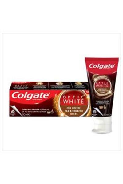 Colgate معجون أسنان أوبتيك وايت 50 مل (للاستخدام مع القهوة والشاي والتبغ)