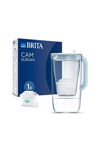 BRITA FİLTRELİ CAM SU ARITMA SÜRAHİSİ (AÇIK MAVİ) 2,5 LT
