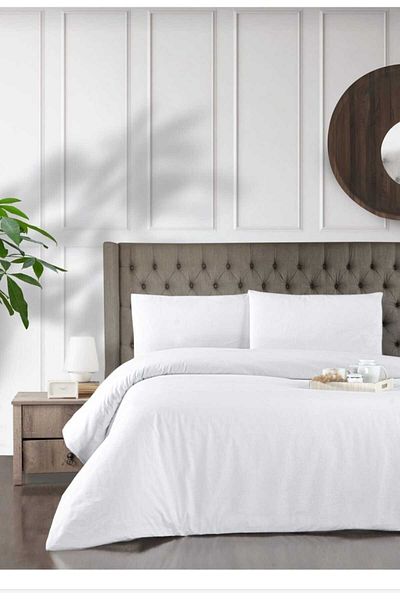AYHOME لحاف ناعم مزدوج من الألياف الدقيقة لحاف سيليكون 195 × 215 سم لون أبيض لحاف