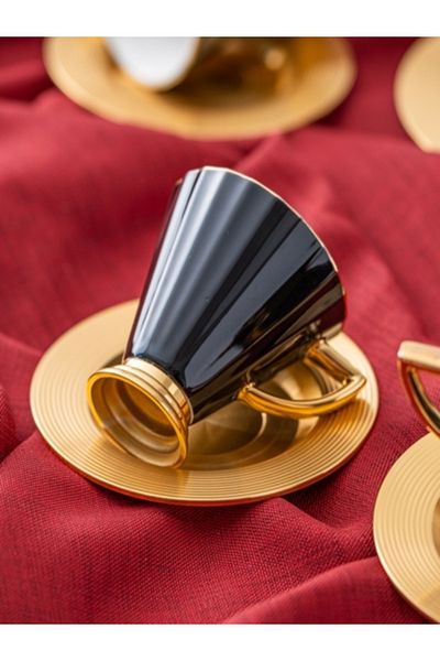 ACAR Alice 6-Person Porcelain Coffee Cup Set - 90 ml
