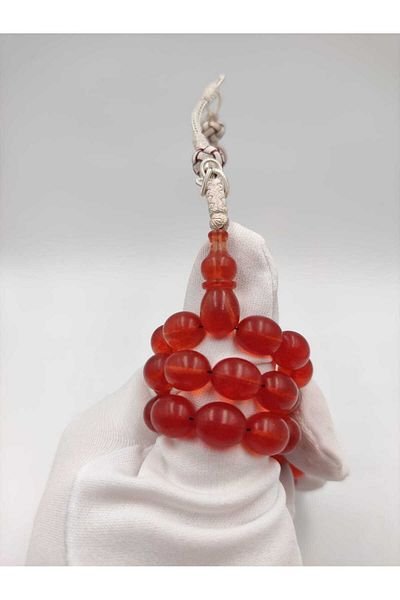 ALTUNTAŞ USTA 1000 Sterling Kazaziye Tassel - Red, Yumura Design, Including Workmanship