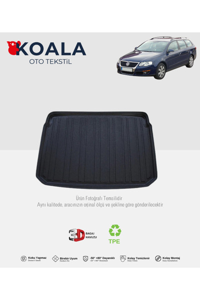 KoalaOtoTekstil Volkswagen Passat B6 VARIANT / COMBI (2005-2010) 3d Bagaj Havuzu