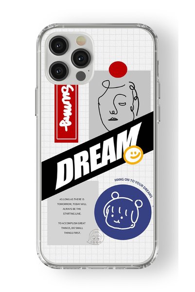 Multitronic حافظة شفافة مطبوعة بتصميم الأحلام متوافقة مع هاتف Iphone 12 Pro Max