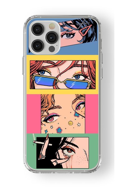 Multitronic حافظة شفافة مطبوعة بتصميم فن البوب ​​متوافقة مع هاتف Iphone 12 Pr...