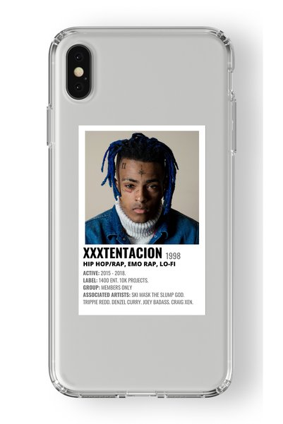 Multitronic حافظة شفافة مطبوعة بتصميم ملصق Xxxtentacion بسيط متوافق مع هاتف I...