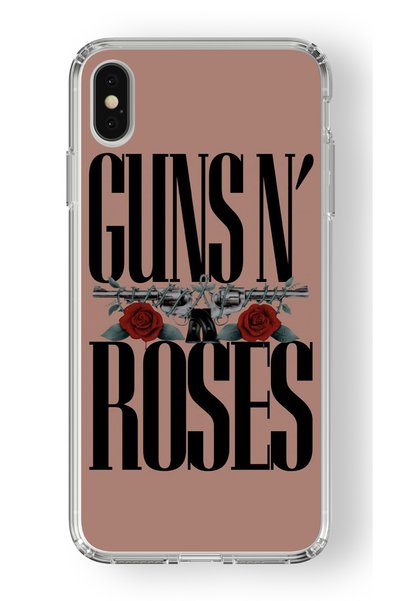 Multitronic iPhone X and XS Compatible Guns'N Roses Design Printed Transparen...
