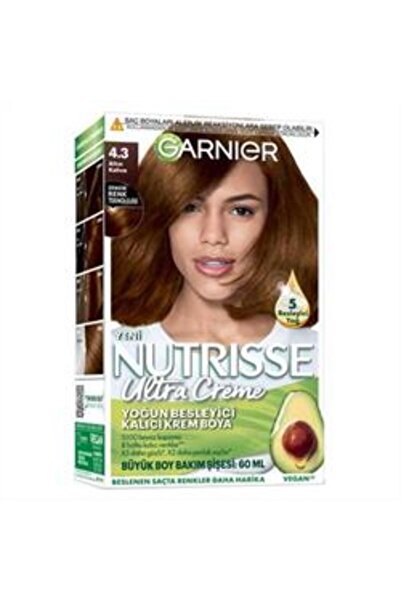 Garnier Nutrisse Yoğun Besleyici Kalıcı Krem Saç Boyası 4-3 Altın Kahve ( 1 ADET )