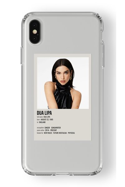 Multitronic حافظة شفافة مطبوعة بتصميم ملصق Dua Lipa Minimalist متوافقة مع هات...