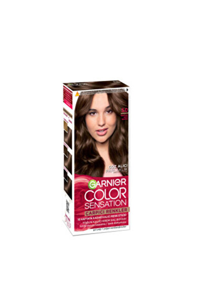 Garnier Color Sensation Çarpıcı Renkler Saç Boyası 5.0 Parlak Açık Kahve ( 1 ADET )
