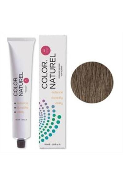 Color 8-1 نموذج صبغة شعر دائمة بلون بني فاتح رمادي طبيعي - قطعة واحدة