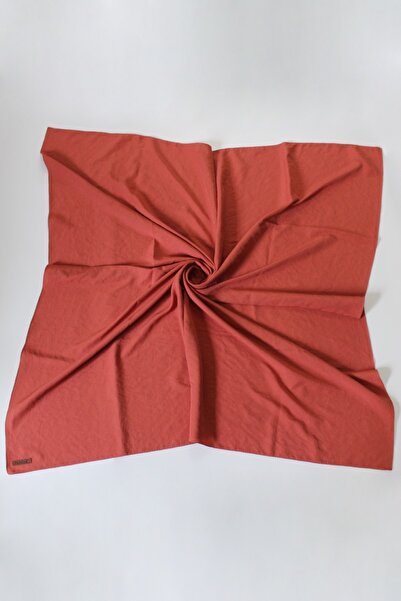 pamuk ipek Коралово-червоний 100x100 бавовняний шарф