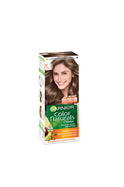 Garnier 6 صبغة شعر طبيعية مغذية دائمة بلون بني داكن - قطعة واحدة