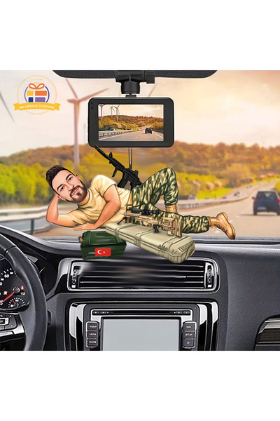 3D Hediye Dünyası Asker karikatürü polis karikatürü yatan asker Araba Dikiz a...