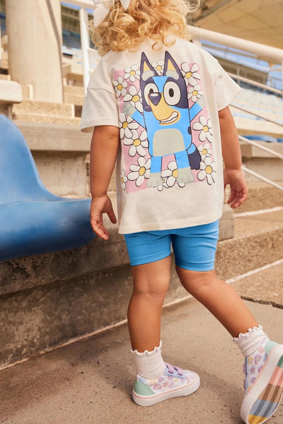 ElfinKids بدلة بناتي مطبوعة باللون الأزرق للموسم الجديد