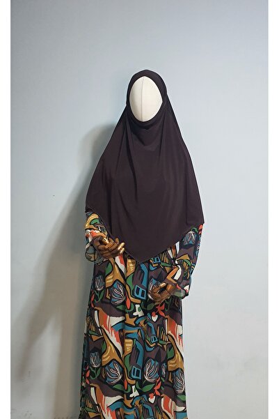 AHRAR tesettür بني ساندي سوفليه كيمار - قصير مع حجاب وباغلاما للحج والعمرة