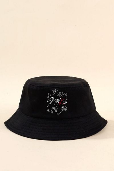 Touz Moda Stray Kids Black Bucket Fisherman Hat