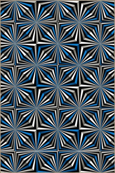 Rugs Modern Halı Креативен модерен декоративен килим с мотив „Синьо-сиво“ и р...