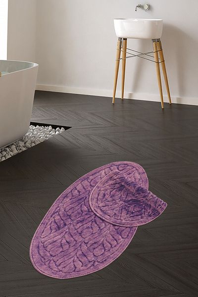 Alanur Home Παλάμη Οβάλ Βαμβακερή Σφουγγαρίστρα 2 Συσκευασιών Antique Lilac