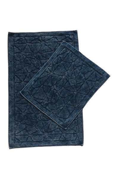 Alanur Home Yıldız Pamuklu 2 Li Paspas, Escitme Lacivert