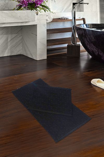 Alanur Home Σετ Τουαλέτας Welsoft Black Bambo Polka Dot - 2 Τμ