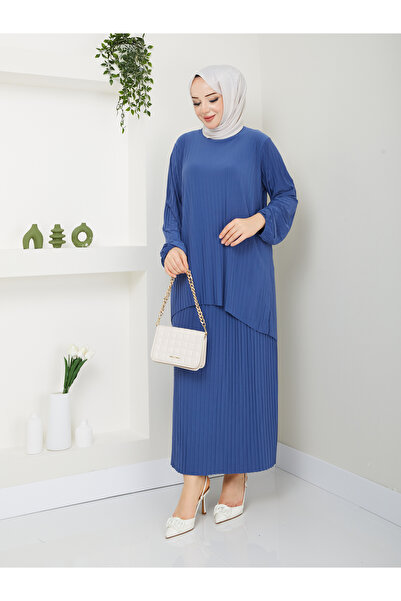 MODAMÜNASİP Υπέροχο διπλό κοστούμι με φούστα, άνετο και κομψό