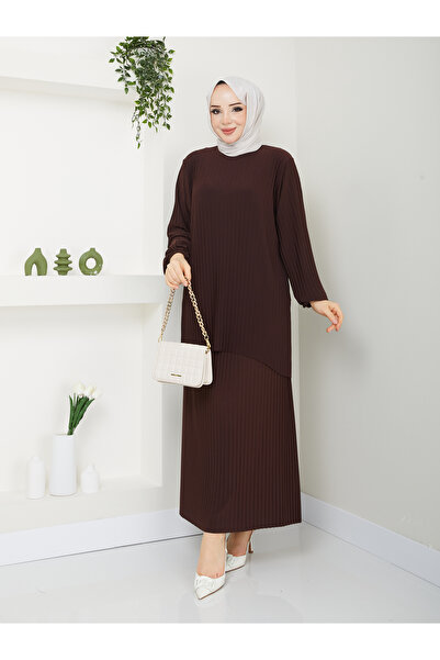 MODAMÜNASİP Wonderful Self-Pleated Comfortable and Stylish Skirted Double Suit