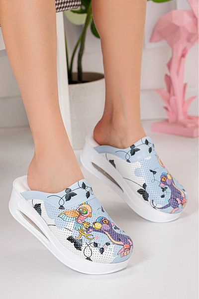 20tasarımterlik Airmax Orthopedic Medical Sabo Slippers - Squirrel and Bird Themed, Nurse and Chef Slippers