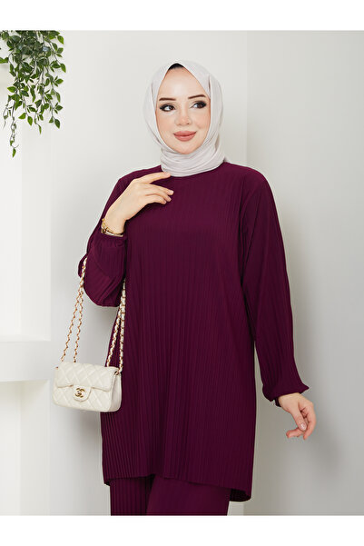 MODAMÜNASİP Harika Kendinden Piliseli Rahat Ve Şık Pantolon İkili Takım ??