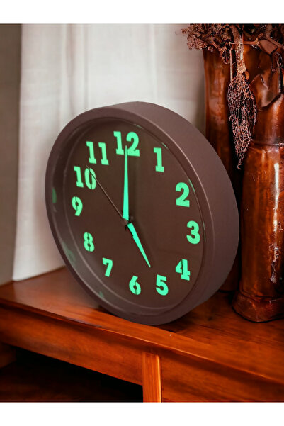 Bahat Ceas de Perete Culoare Cupru Fosforescent Diametru 22 Cm Geanta Tort Ta...