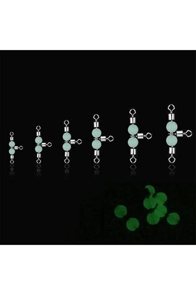 CAPTAIN 5049 Model Black Nickel 37mm Swivels - Pack of 10 Pieces, Triple Beads