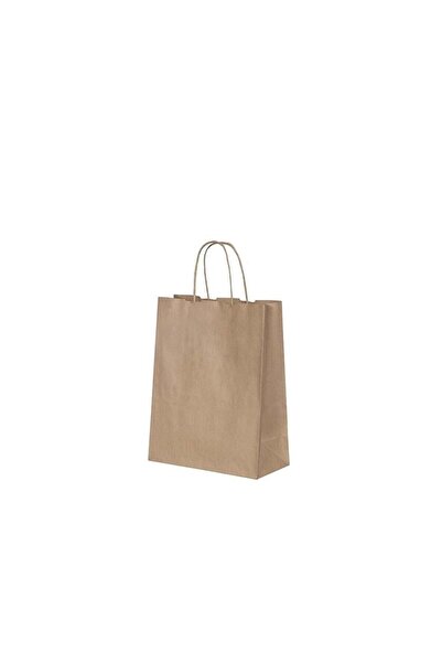 ecenplast Burgu Saplı Kraft Kağıt Çanta 19x8x24 cm- 25'li