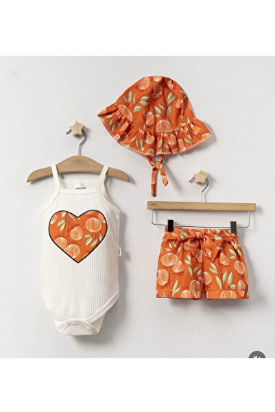Kokosh kidss Baby Girl Shorts Set - With Hat