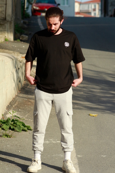 Lucky Line Unisex 100% pamuk lu Vezena Oversize kroj majica sa natpisom