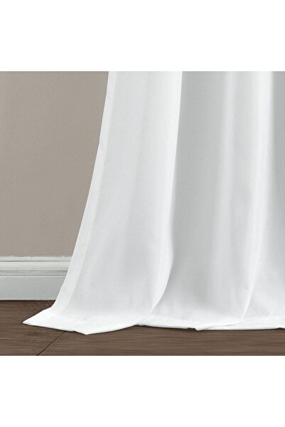 yağmur zebra Beyaz Saten Düz Güneşlik Perde ( Pilesizdir)