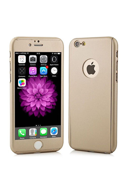 Genel Markalar iPhone 6 Plus 6s Plus Gold 360 Derece Tam Koruma Kılıf