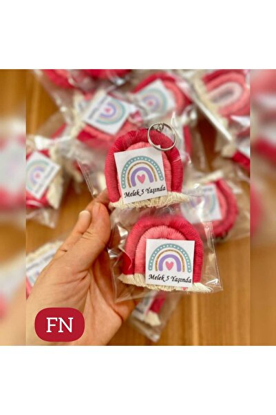 FN Makrome Gökkuşağı Anahtarlık 20 Adet (kişiye Özel)