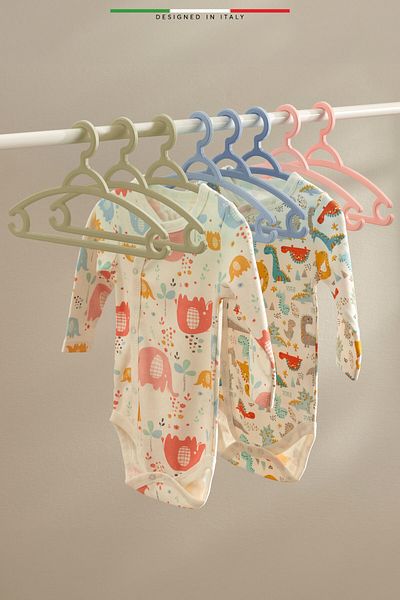 Elele Baby Clothes Hanger Kids Clothes Hanger 6 Pieces Gray